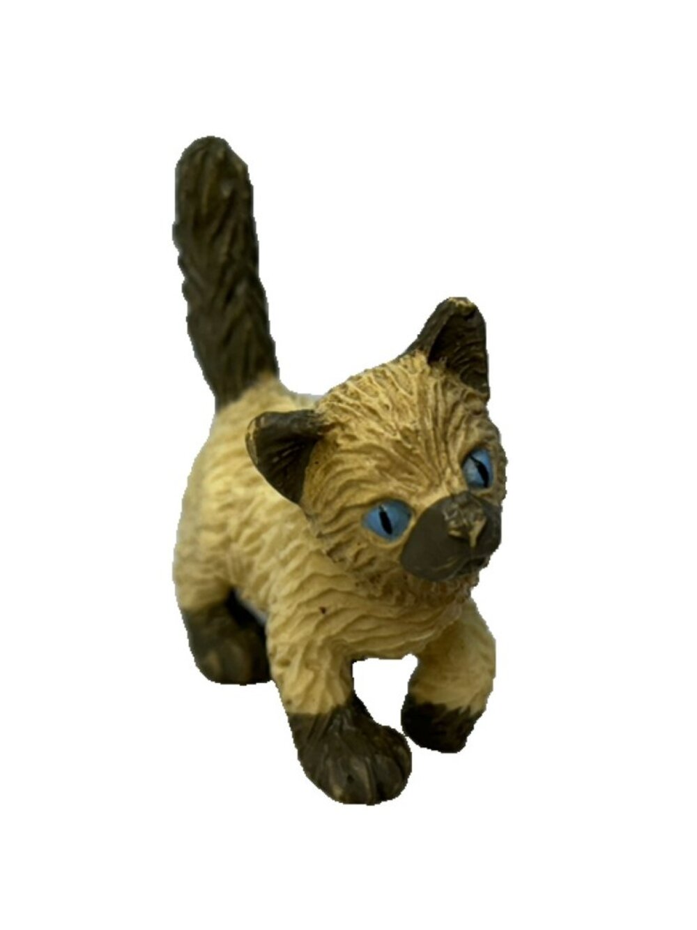 Vintage 1994 Kitty In My Pocket Charlotte Birma/Birman Cat Brown Tan Blue - MEG